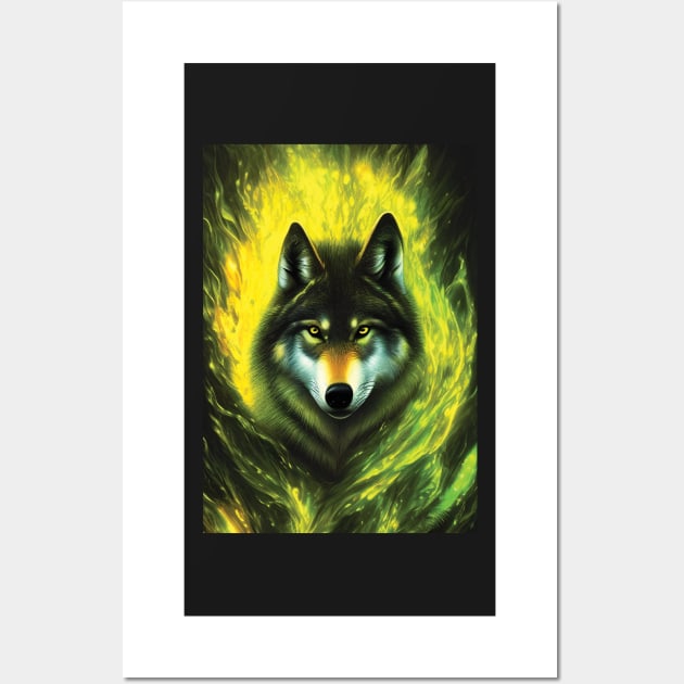 Beautiful Wolf Artwork | Wolf Themed Decor | Aesthetic Wolf | Wolf Illustration Wall Art by GloomCraft